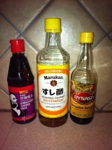 Lo Mein sauce, Seasoned Rice Wine Vinegar, Sesame Oil