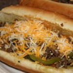 Carne Asada Cheesesteaks with cheese