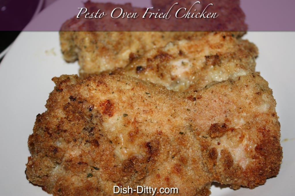 Oven Fried Pesto Chicken Recipe