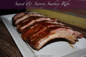 Sweet & Savory Smokey Ribs by Dish Ditty