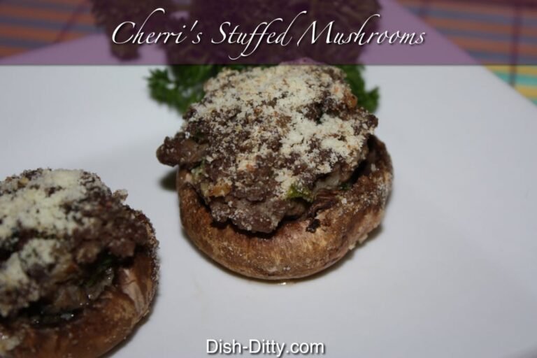 Cherri's Stuffed Mushrooms by Dish Ditty