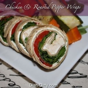Chicken & Roasted Pepper Wraps