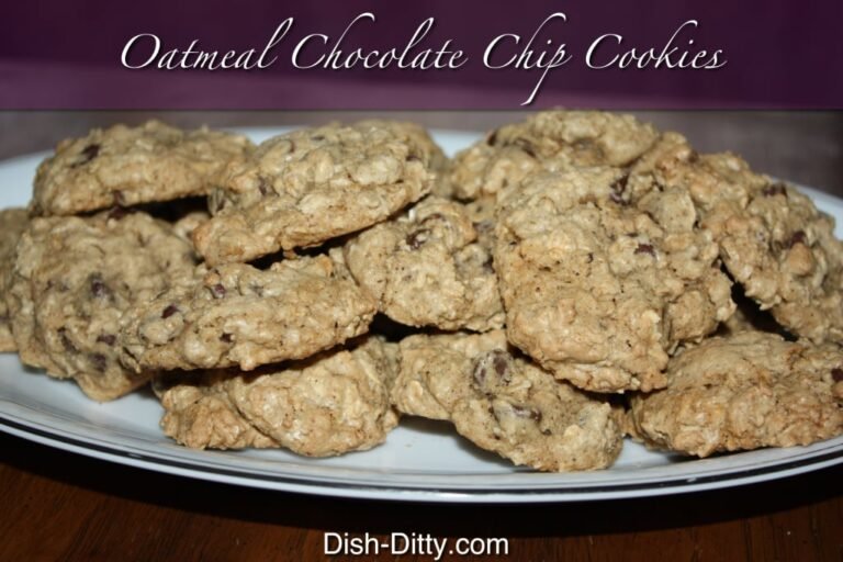 Oatmeal Chocolate Chip Cookies by Dish Ditty