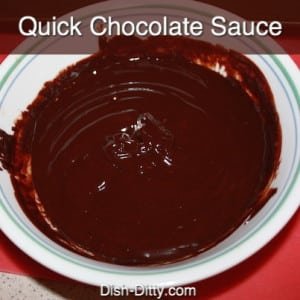 Quick Chocolate Sauce & Filling
