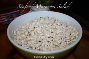 Seafood Macaroni Salad by Dish Ditty