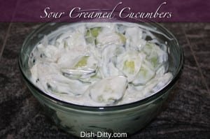 Sour Creamed Cucumbers by Dish Ditty