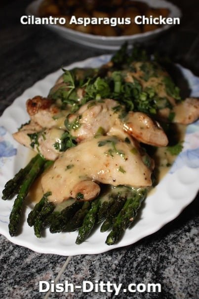 Cilantro Asparagus Chicken Recipe by Dish Ditty Recipes