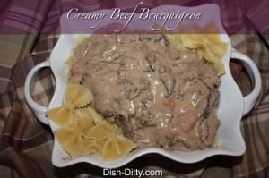 Stovetop Creamy Beef Bourguignon by Dish Ditty