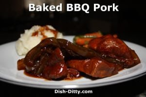 Slow Baked BBQ Pork by Dish Ditty