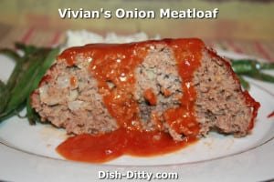 Vivian's Onion Meatloaf by Dish Ditty