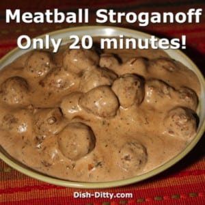 20 Minute Meatball Stroganoff