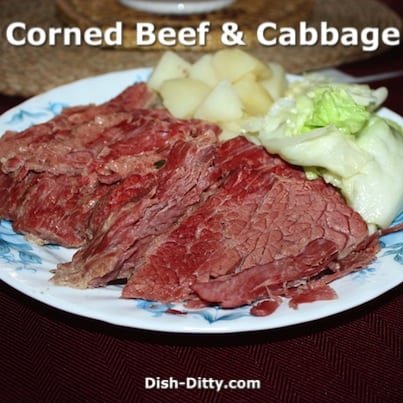 Classic Irish Boiled Corned Beef & Cabbage