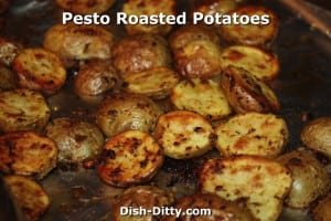 Pesto Roasted Potatoes by Dish Ditty Recipes