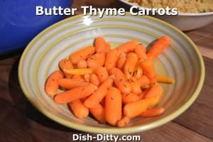 Butter Thyme Carrots by Dish Ditty Recipes