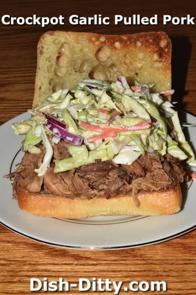 Crockpot Garlic Pulled Pork by Dish Ditty Recipes