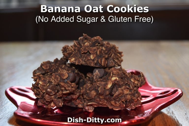 Chocolate Banana Oat Cookies by Dish Ditty Recipes