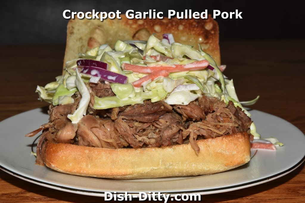 Crockpot Garlic Pulled Pork by Dish Ditty Recipes