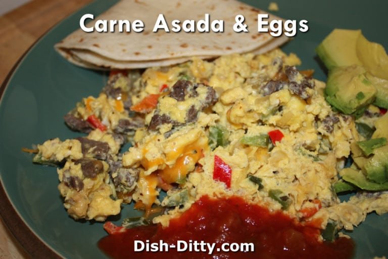 Carne Asada & Eggs by Dish Ditty Recipes