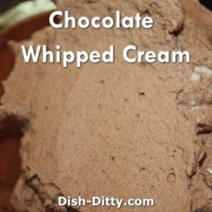Stabilized Chocolate Whipped Cream
