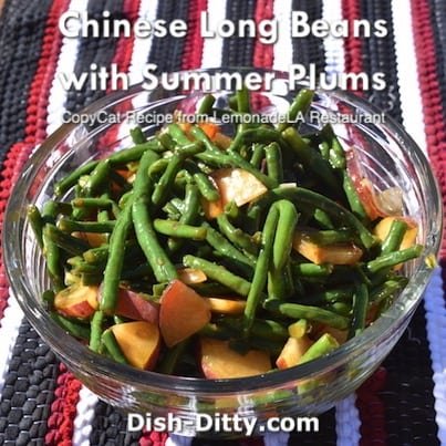 Chinese Long Beans with Summer Plums Salad