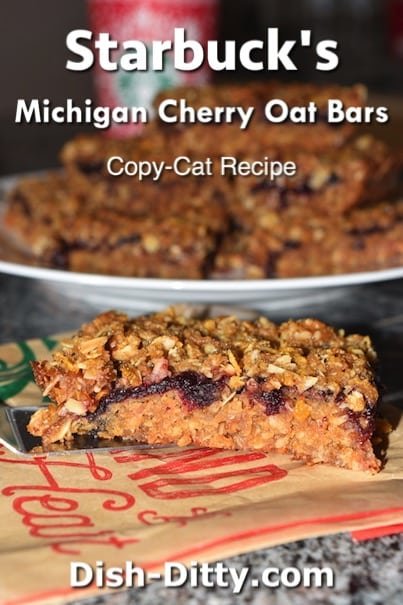 Starbuck's Michigan Cherry Oat Bars Copy Cat Recipe by Dish Ditty Recipes