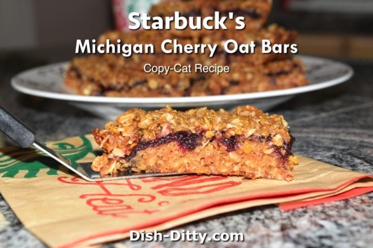 Starbuck's Michigan Cherry Oat Bars Copy Cat Recipe by Dish Ditty Recipes