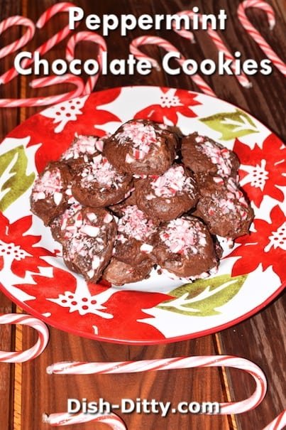 Peppermint Chocolate Cookies Recipe by Dish Ditty Recipes