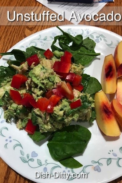 Unstuffed Avocado with Tuna Recipe by Dish Ditty Recipes