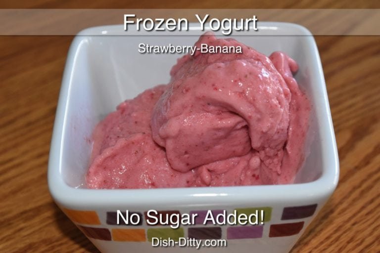 Strawberry Banana Soft Serve Frozen Yogurt Recipe by Dish Ditty Recipes