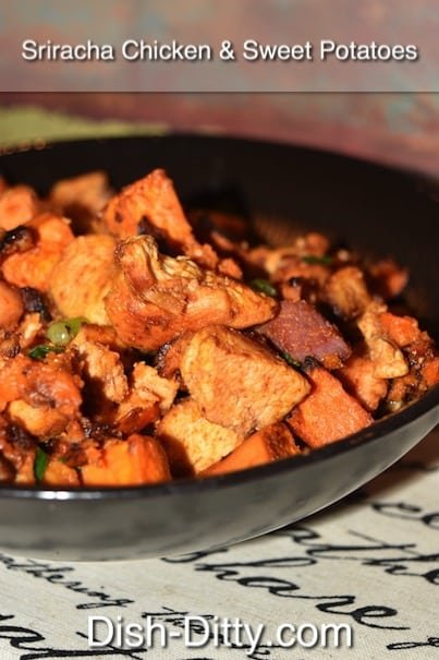 Sriracha Chicken & Sweet Potatoes Recipe by Dish Ditty Recipes
