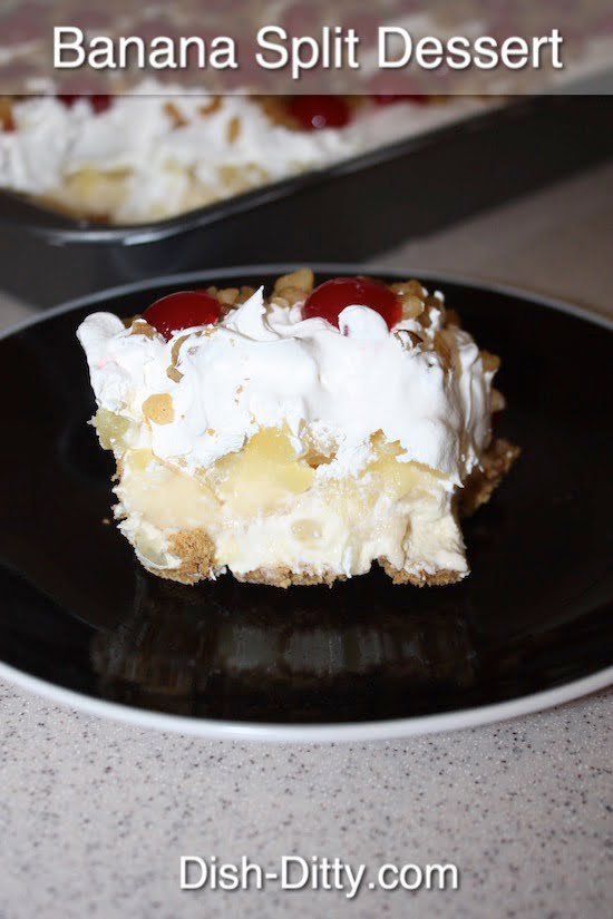 Banana Split Desert Recipe by Dish Ditty Recipes
